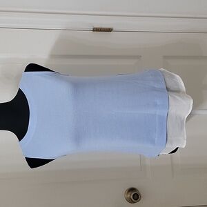 Banana Republic Size PXS Light Blue and White Layered-Look Sleeveless Top, NEW